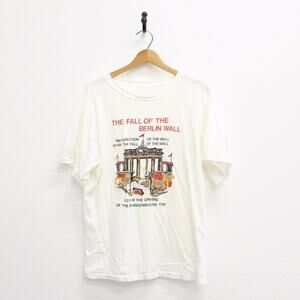 Vintage Berlin Wall Fall Germany T Shirt XL